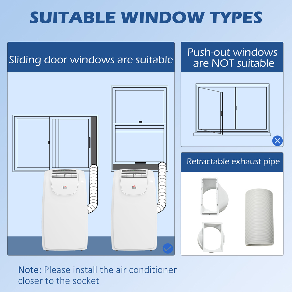 HOMCOM White 12000BTU 4 in 1 Air Conditioner Image 3