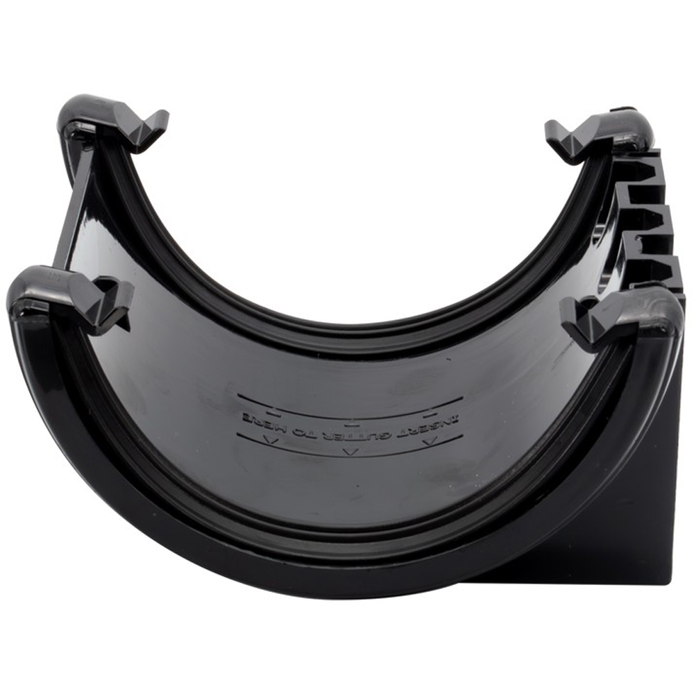 FloPlast Half Round Gutter Union Bracket Black 112mm Image 3
