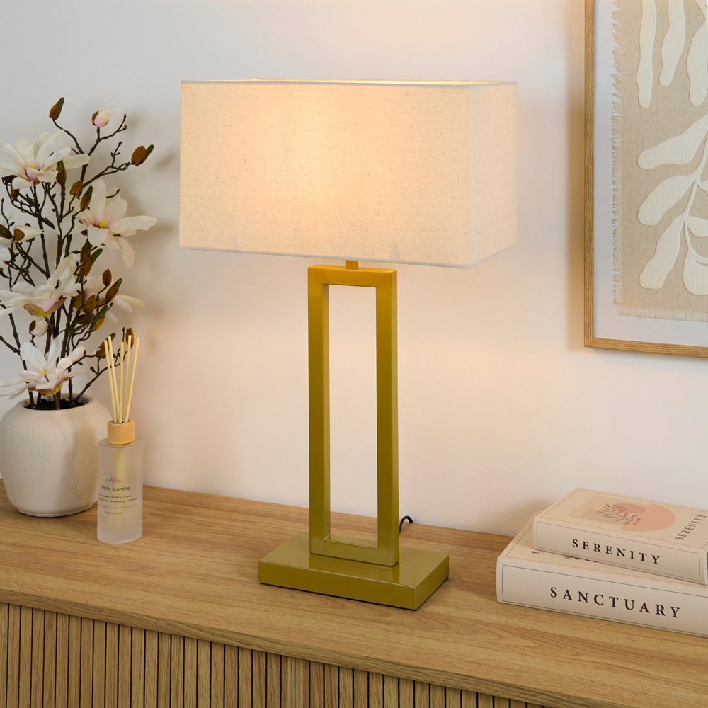 Kaisley Table Lamp - Neutral and Gold Image 7