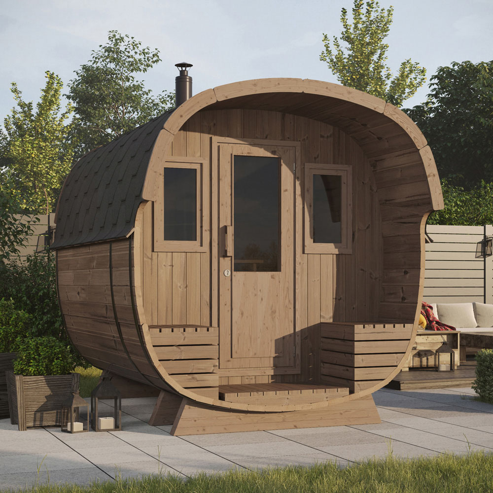 Stjarna Icon 292 Black Thermowood Outdoor Sauna 7.5 x 9.5ft Image 2