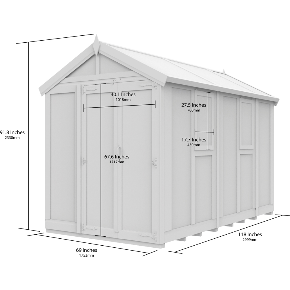 DIY Sheds Pressure Treated Tongue and Groove Timber and Glass 6 x 10ft Greenhouse Image 6