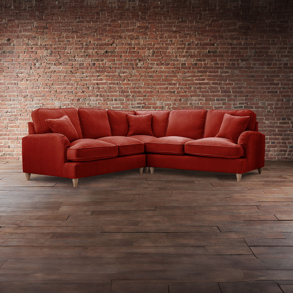 The Vienna 5 Seater Apricot Corner Sofa Image 4