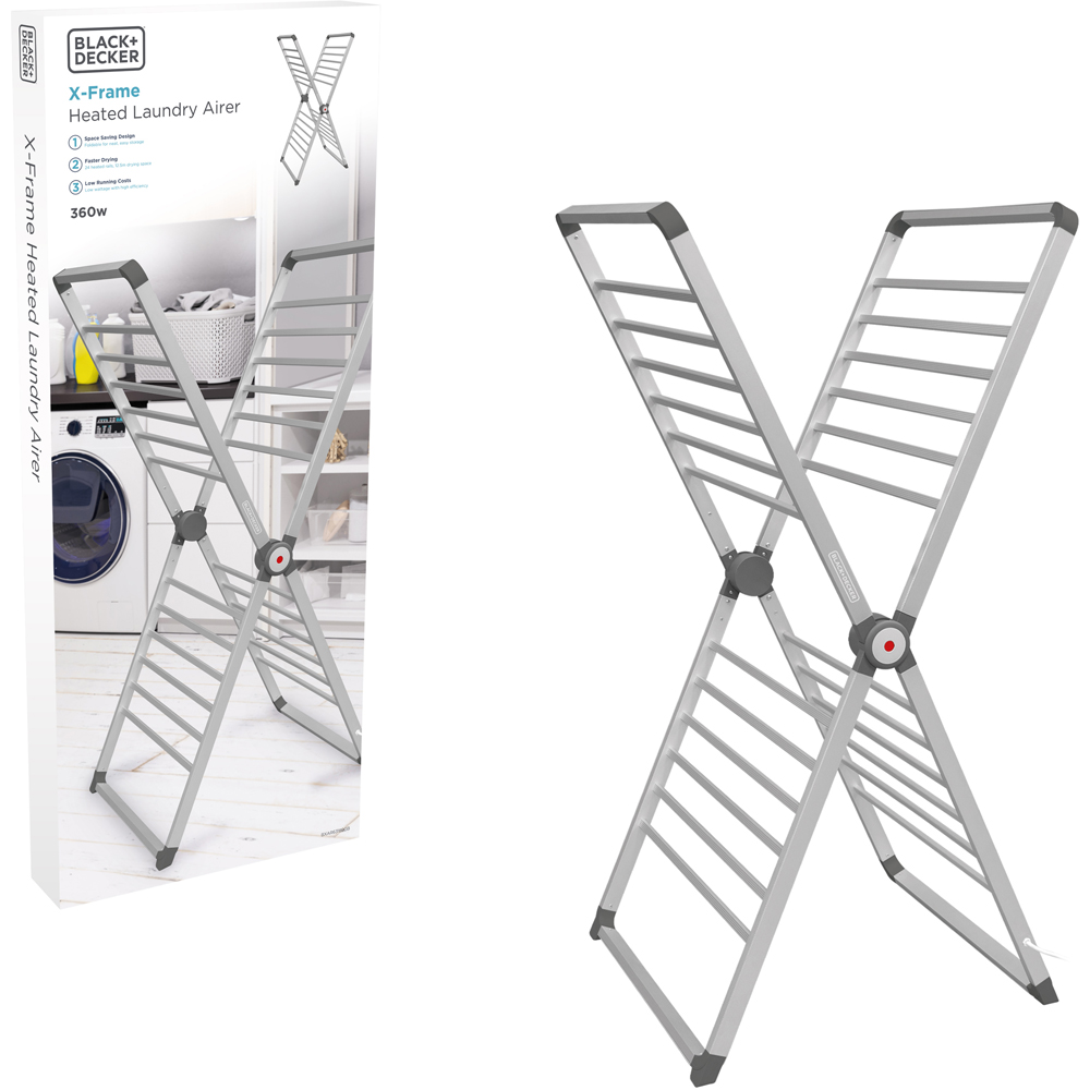 Black+Decker X Frame Heated Laundry Airer Image 9