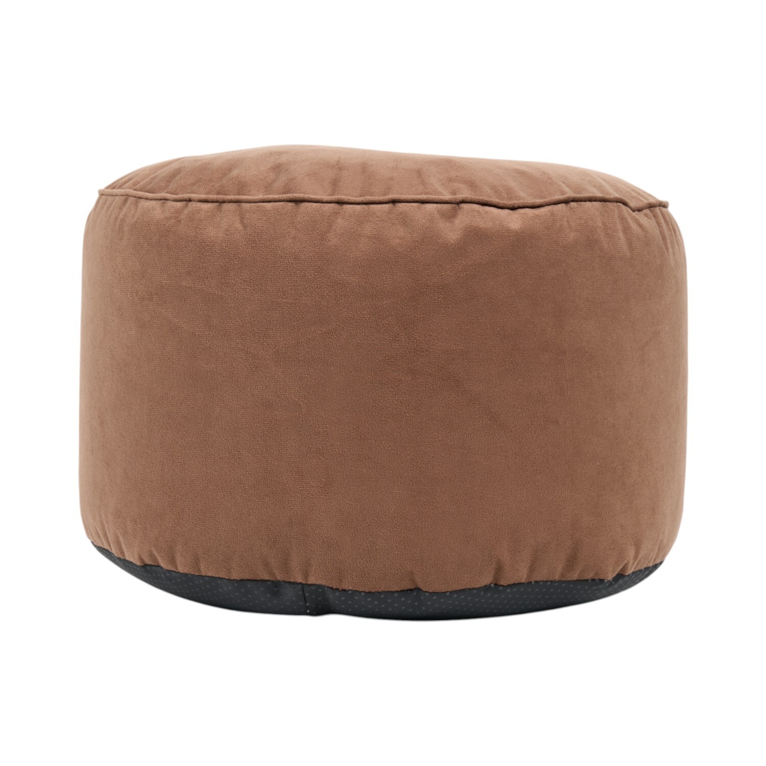 Plush Velvet Footstool Mocha Image 3