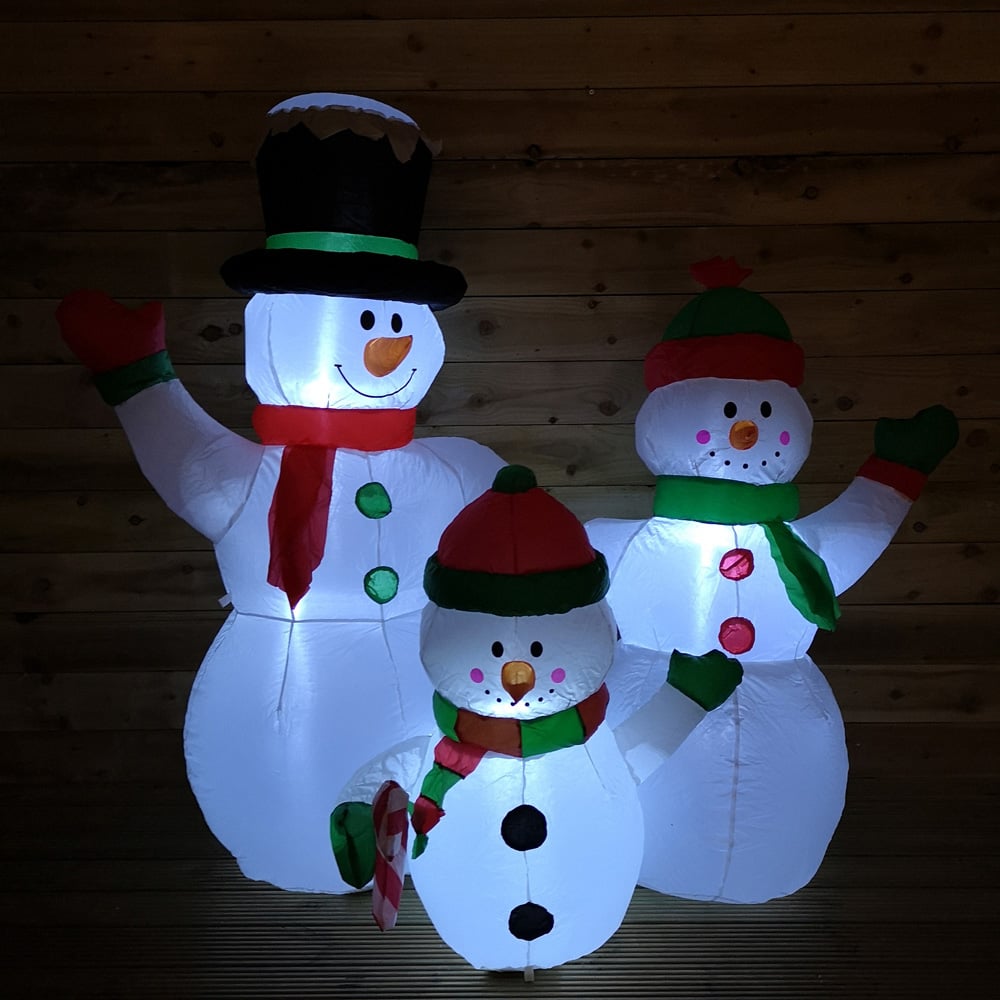 Samuel Alexander Snowman Family Lit Inflatable Christmas Decoration 5ft Image 5