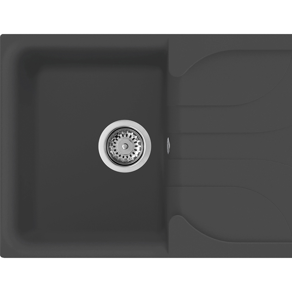 Reginox Ego 400 B Black Single Granite Sink 500 x 860mm Image 2