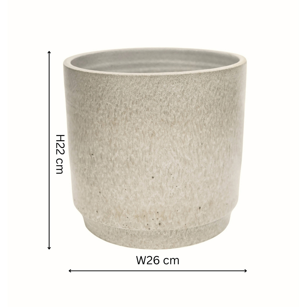 Ivyline Wesley Cream Marble Planter 22 x 26cm Image 5