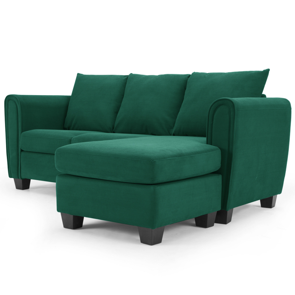 Home Detail Halena 3 Seater Green L Shape Sofa with Chaise Image 5