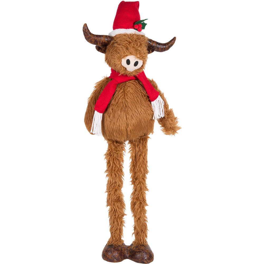 Christmas Highland CowRed and Brown Image 2