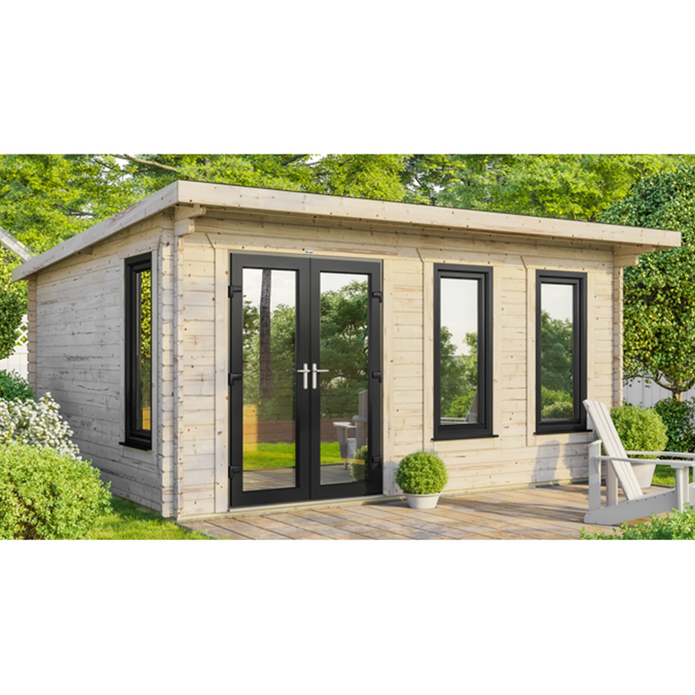 Power Sheds 18 x 16ft Left Double Door Pent Log Cabin Image 9