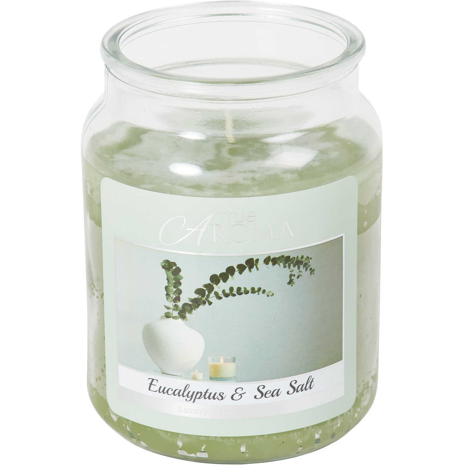 True Aroma Eucalyptus & Sea Salt Scented Mason Jar Candle Image 2
