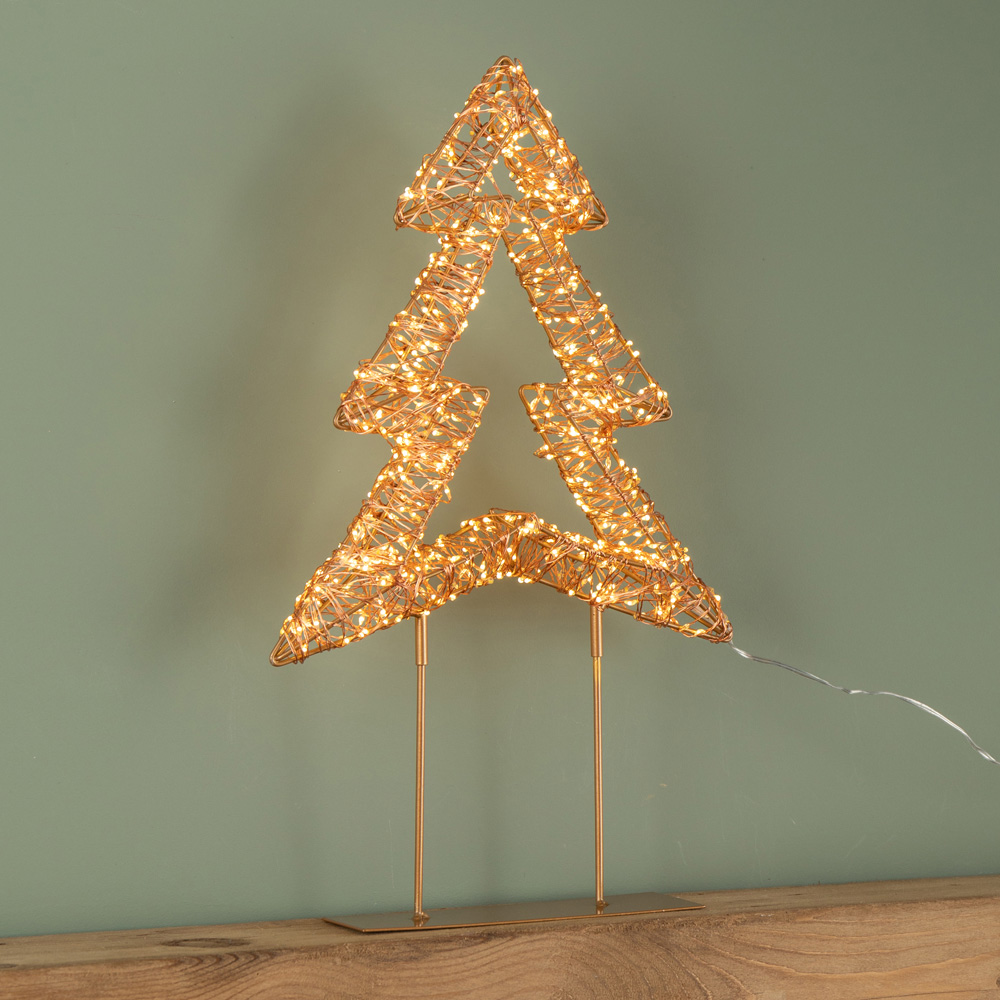 Samuel Alexander 720 Warm White LED Rose Gold Light Up Christmas Tree on Metal Stand 45cm Image 4