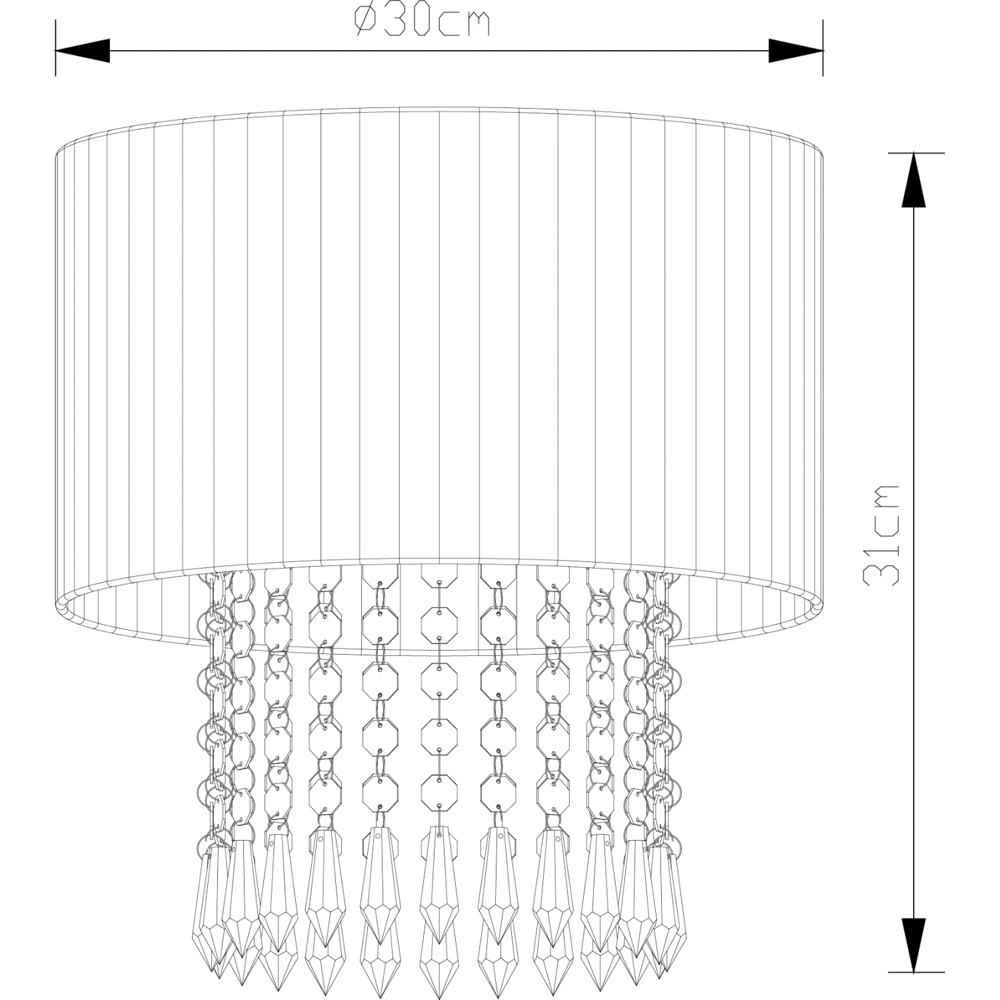Cosylyte Winni Pink Beaded Voile Easyfit Modern Lamp Shade Image 7
