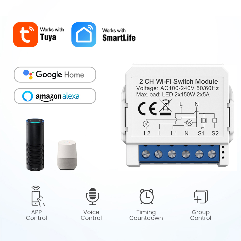 ENER-J 2CH Smart Wi-Fi Light 2CH Switch Module Image 5