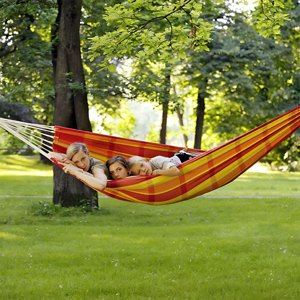 Amazonas Barbados Papaya Double Premium Traditional Cotton Garden Hammock Only Image 3