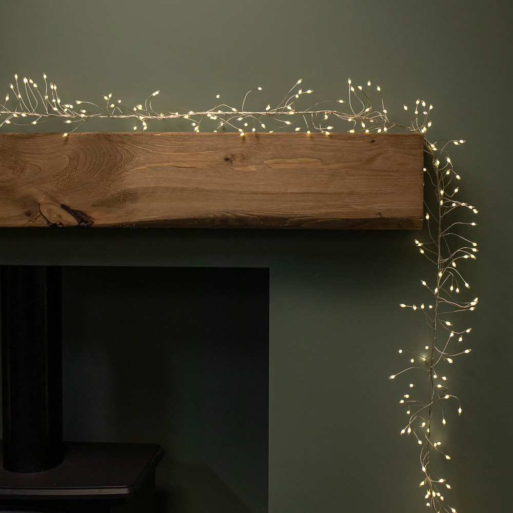 Premier UltraBrights 860 Warm White LED Silver Pin Wire Cluster Light 5.4m Image 6