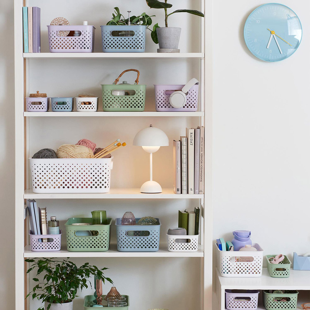 SmartStore Essence White Small Storage Basket 1.6L 3 Pack Image 2