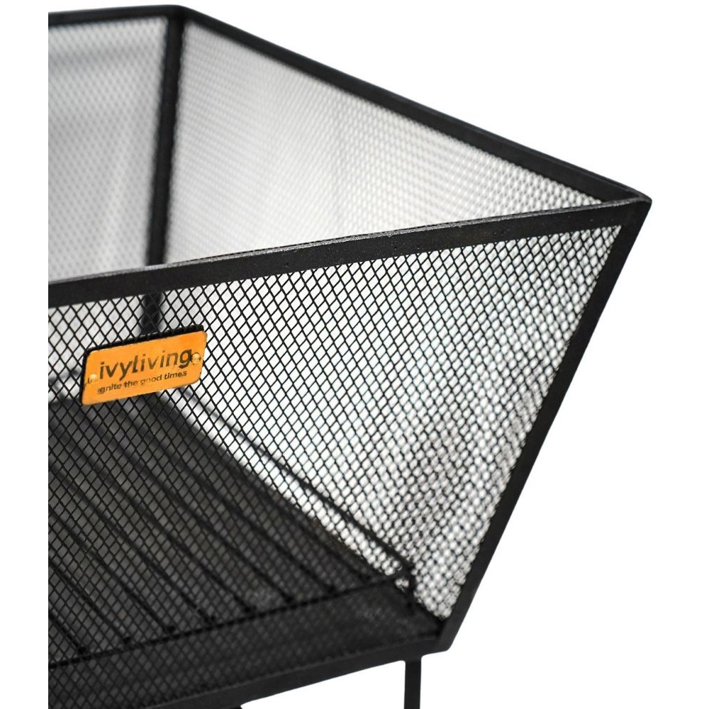 Ivyline Norfolk Black Iron Outdoor Fire Pit 44.5 x 52cm Image 2