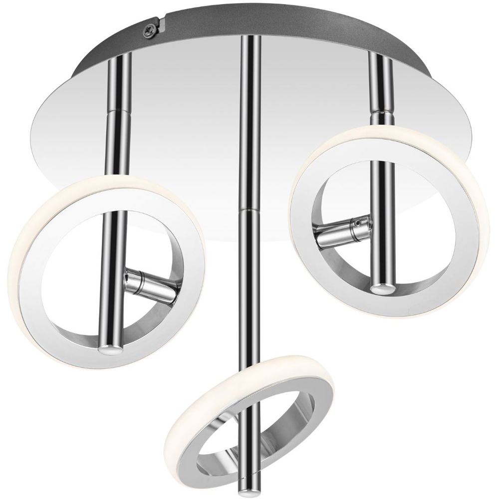 Cosylyte Holdon 3 Ring Chrome Drop Rod LED Ceiling Spotlight Image 3