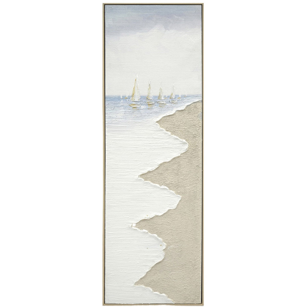 Seascape Sailing Boat Textured Art Image 4