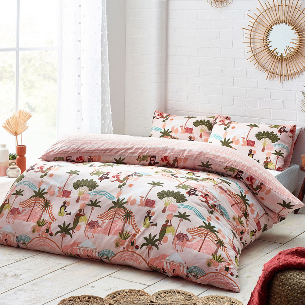 furn. Nalani King Size Sand Duvet Cover Set Image 1