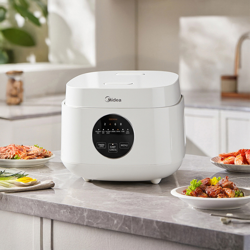 Midea AJ0876 White Multifunctional Mini Rice Cooker 600W Image 2