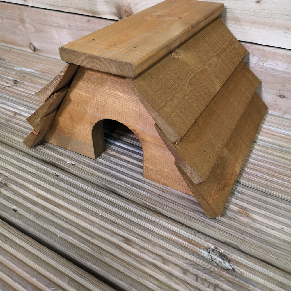 Samuel Alexander Rustic Wooden Hedgehog House Image 6