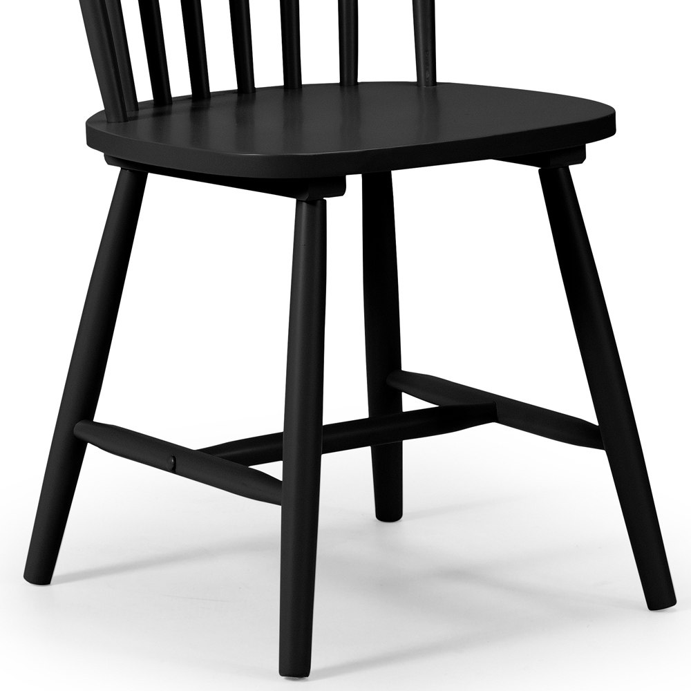 Julian Bowen Torino Set of 4 Black Chairs Image 5