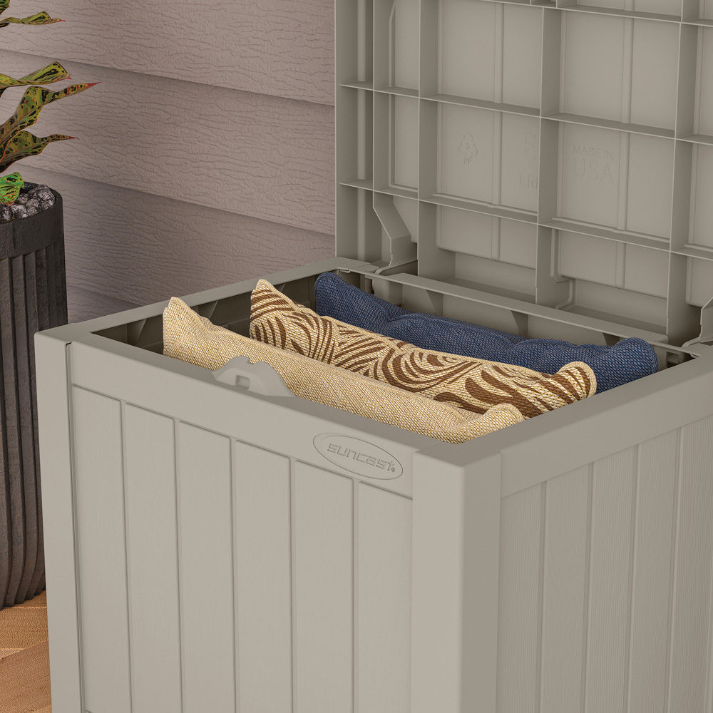 Suncast Florida 83L Light Taupe Storage Box Image 3