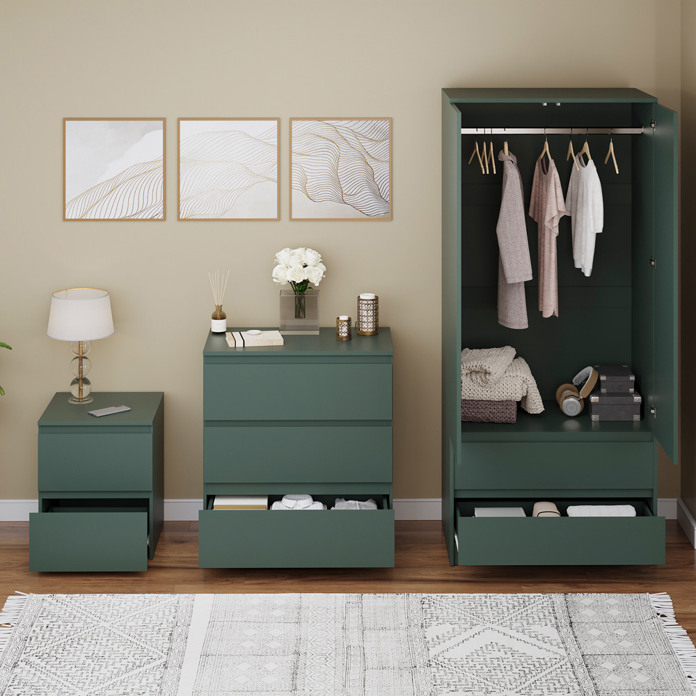 Vida Designs Denver Green 3 Piece Bedroom Furniture Set Image 5