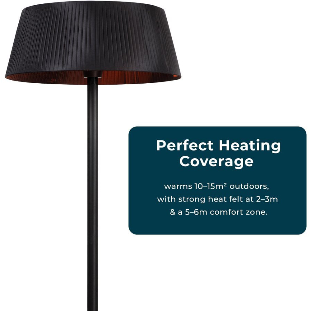 Jack Stonehouse Solara Black Freestanding Lamp Halogen Patio Heater 2000W Image 5