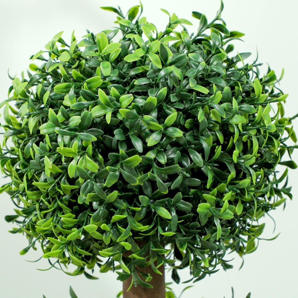 Portland Green Artificial Plants Boxwood Tree in Pot 2 Pack Image 4