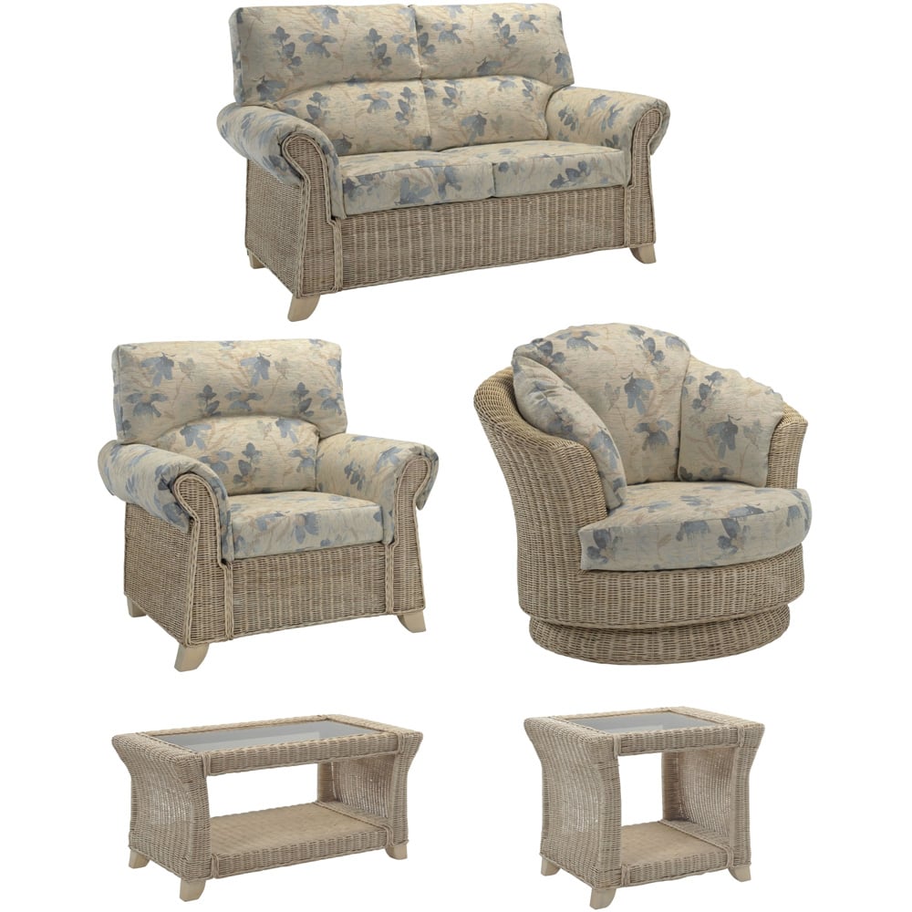 Desser Furniture Clifton 4 Seater Natural Rattan Sofa Set Image 2