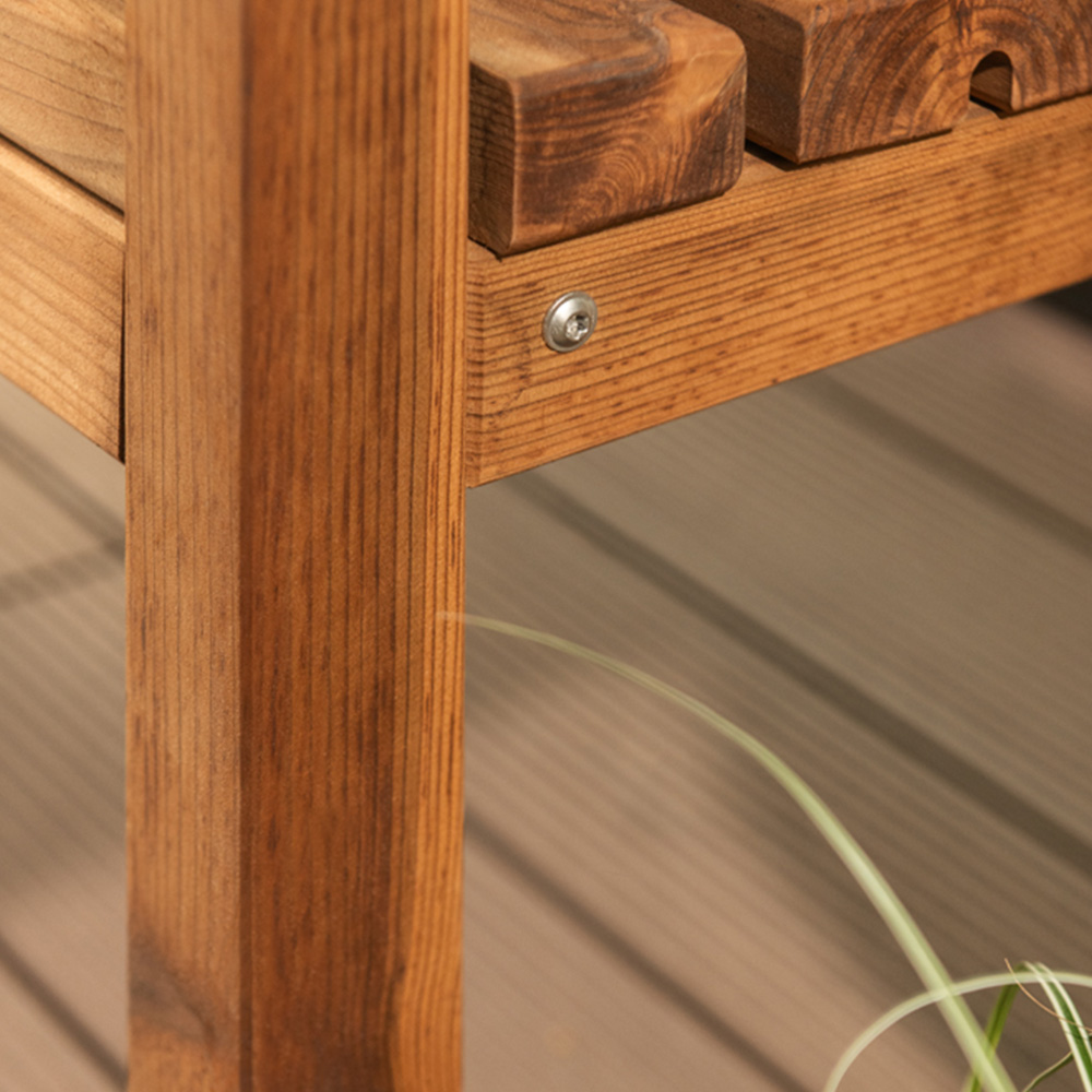 AMATA Ungurs 3 Seater Brown Straight Bench Image 6