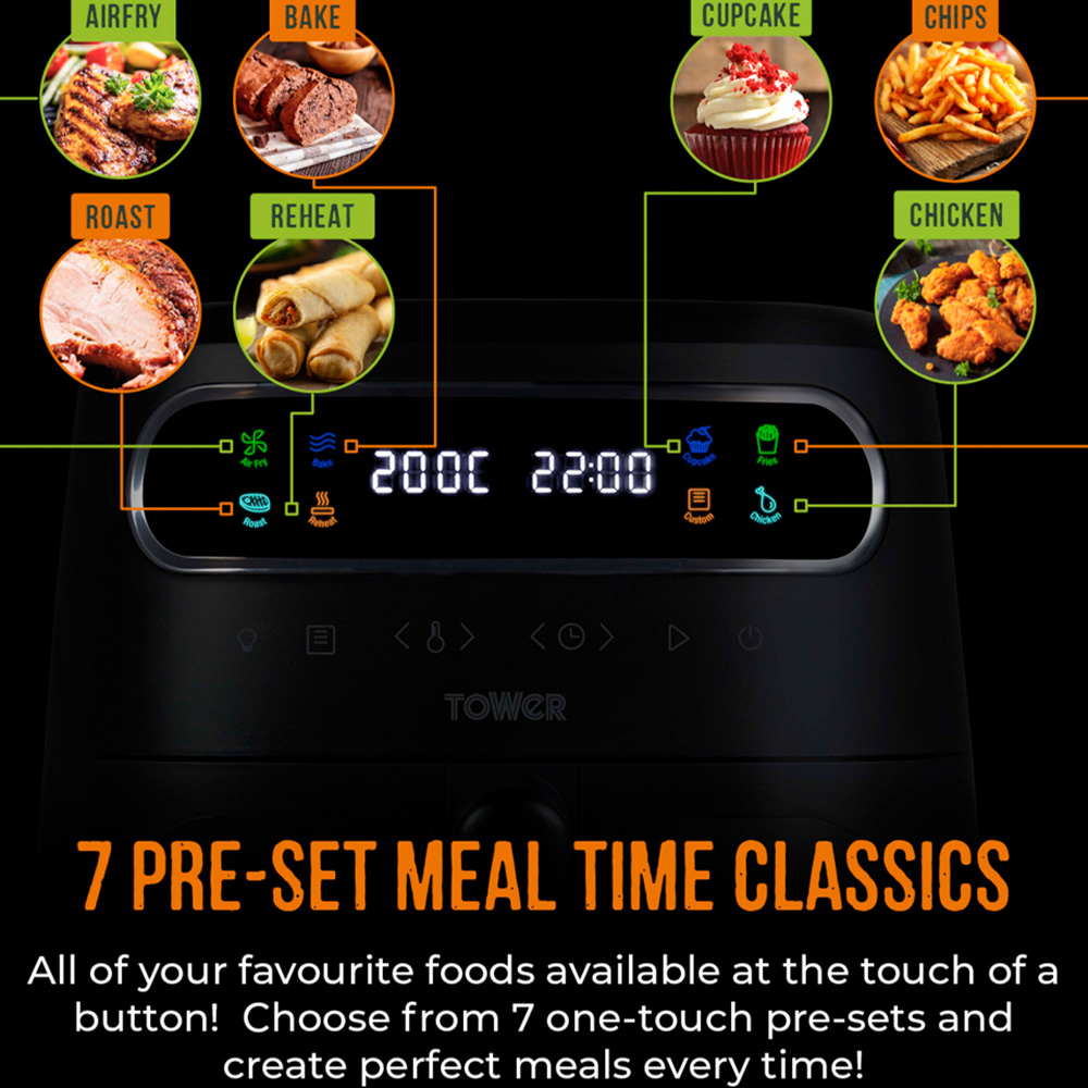 Tower Vortx Vizion T17123 Colour Display Digital Air Fryer 7.5L Image 6