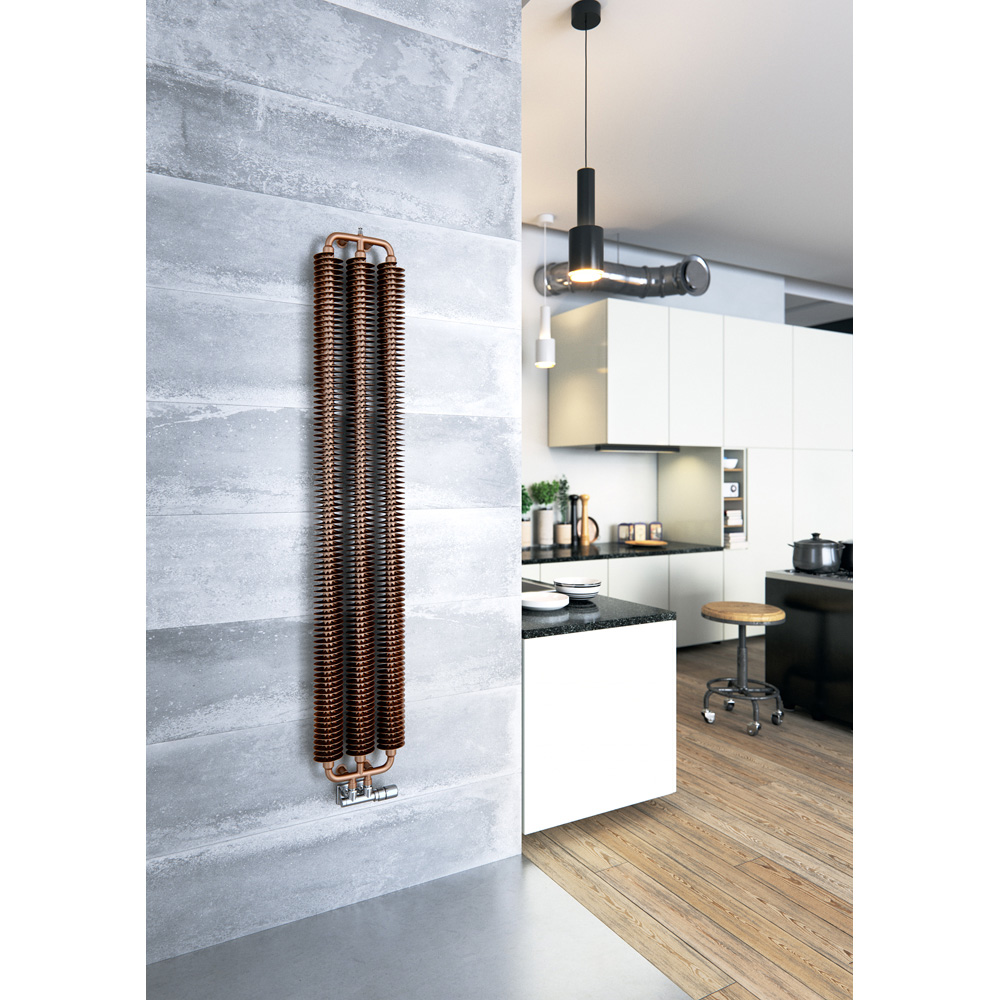 Terma Ribbon 2251BTU Bright Copper Radiator 1720 x 290mm Image 8