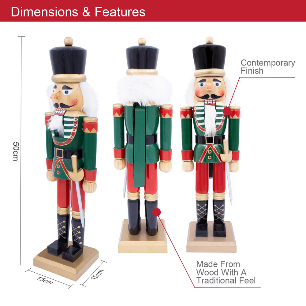 The Christmas Workshop Wooden Nutcracker Soldier 50cm Image 7