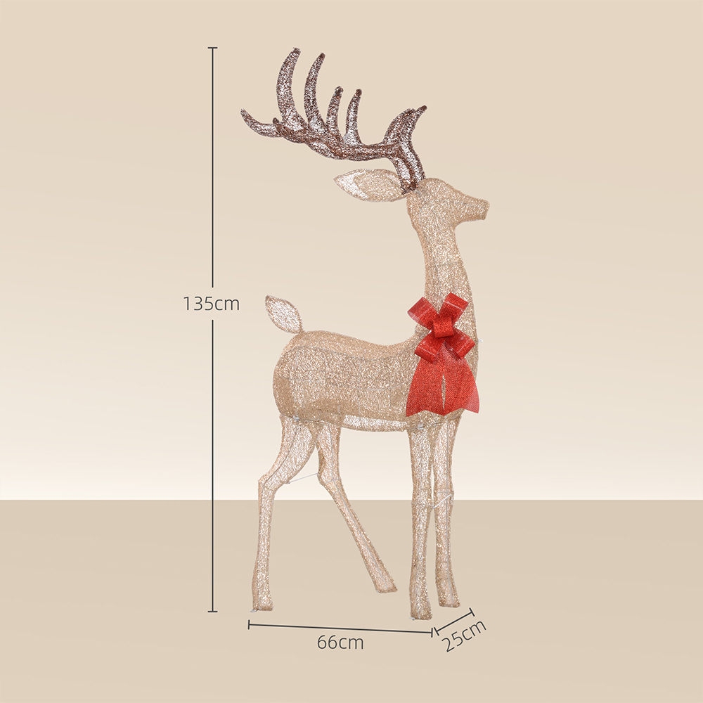 Everglow Light Up Gold Reindeer Christmas Decoration Image 7