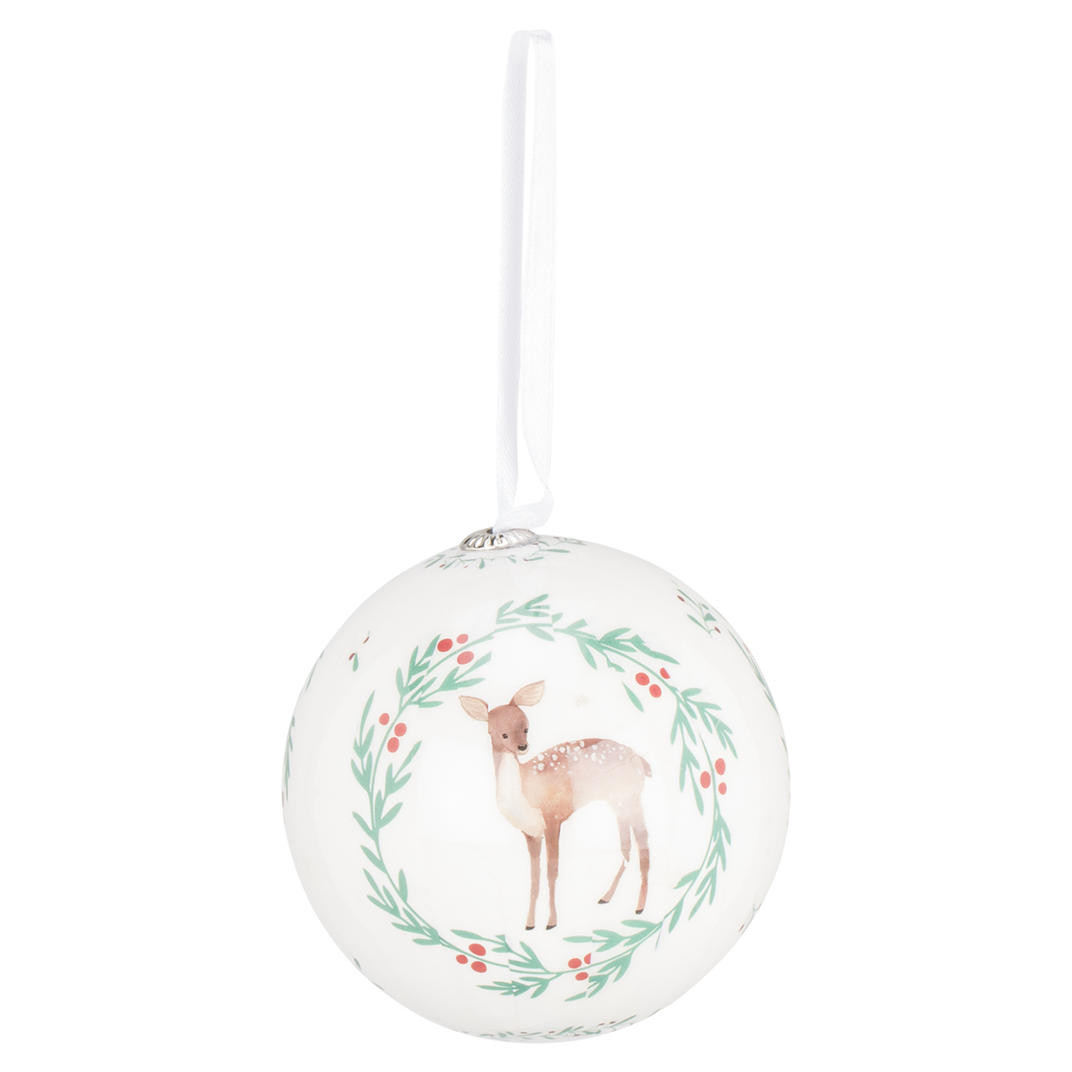 Set of 3 Christmas Decoupage Baubles Image 3