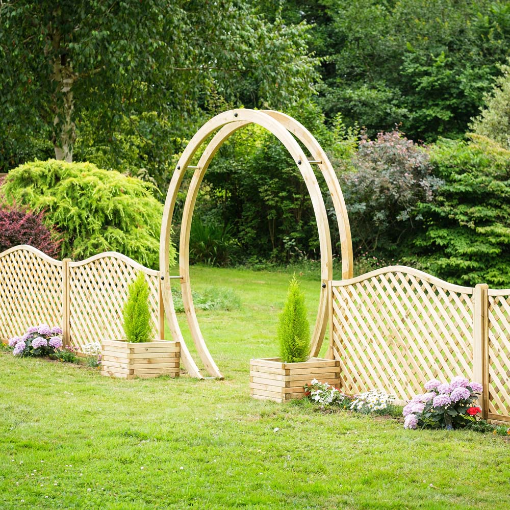 Shire 8 x 8ft Free Standing Flower Circle Arch with Bold Down Bracket Image 4