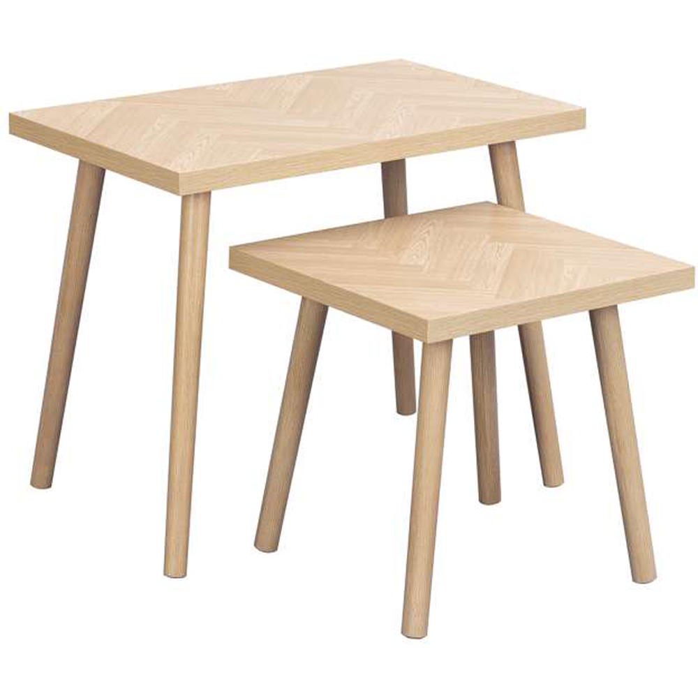Birlea Herringford Oak Nesting Tables Set of 2 Image 3