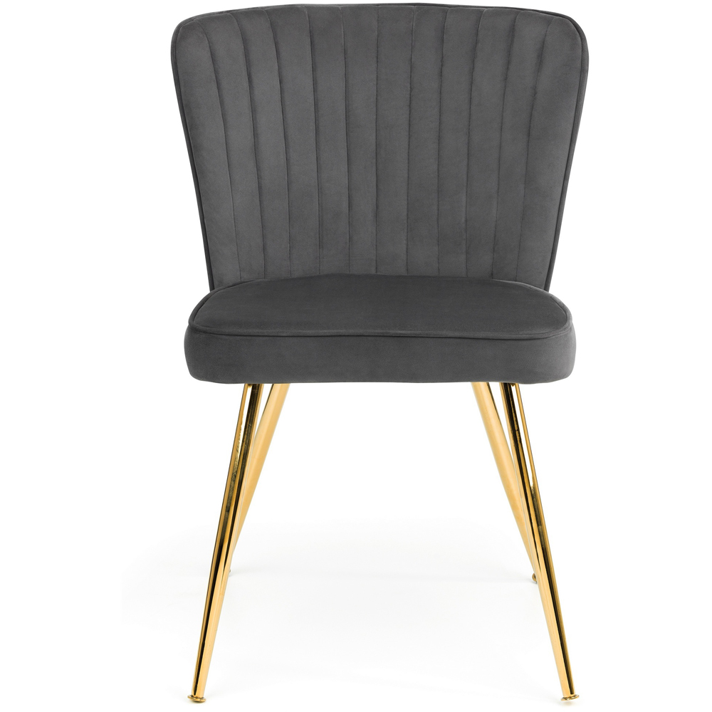 Julian Bowen Cannes Set of 2 Grey Dining Chairs Image 4