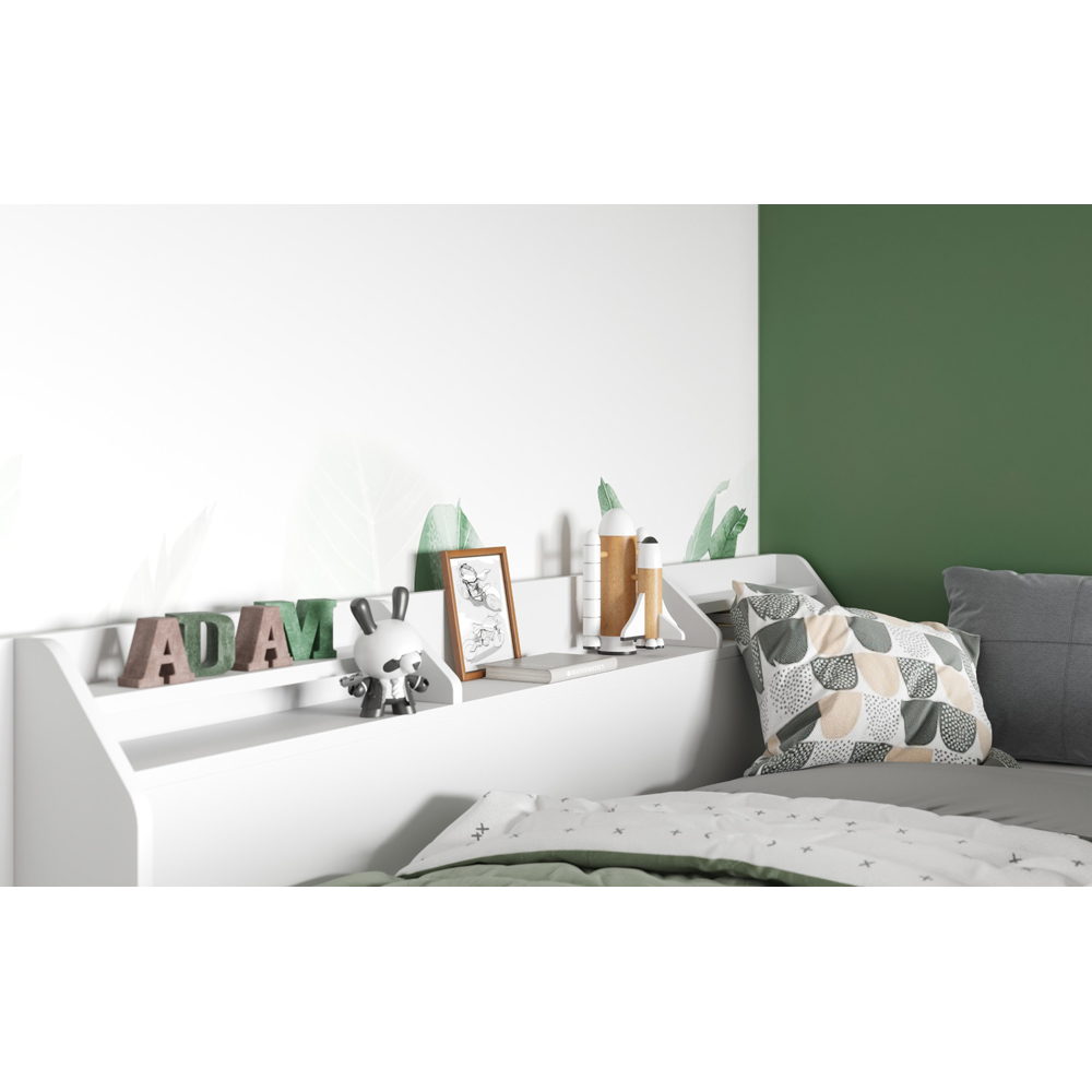 Flair Stepaside Single White High Sleeper Workstation Image 3