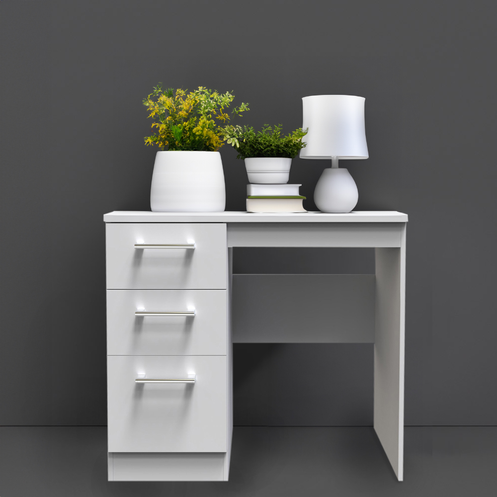 Crowndale Devon 3 Drawer Grey Dressing Table Image 5