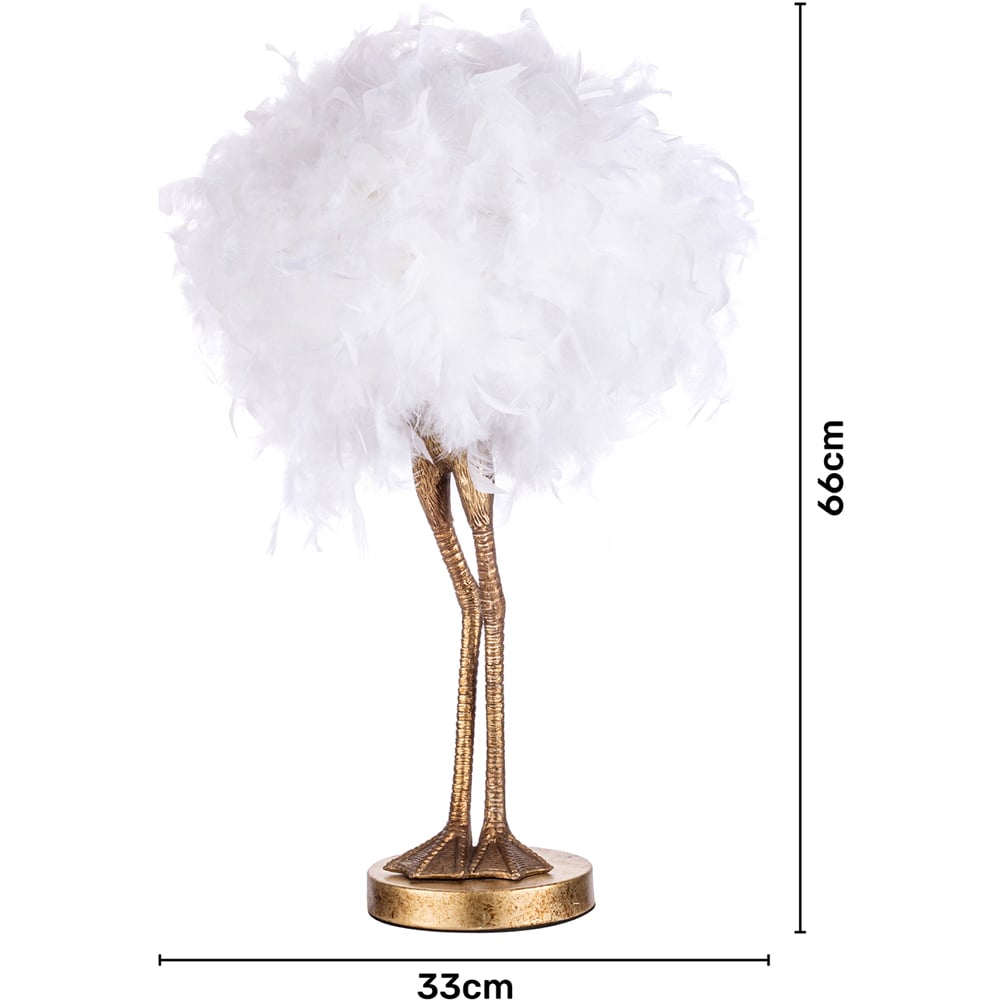 Ozzy Ostrich Legs Feather Table Lamp Image 5
