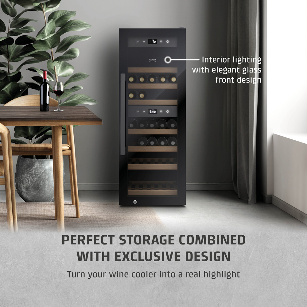 CASO Design WineExclusive 721 Black 38 Bottle Smart Wine Cooler Fridge Image 2