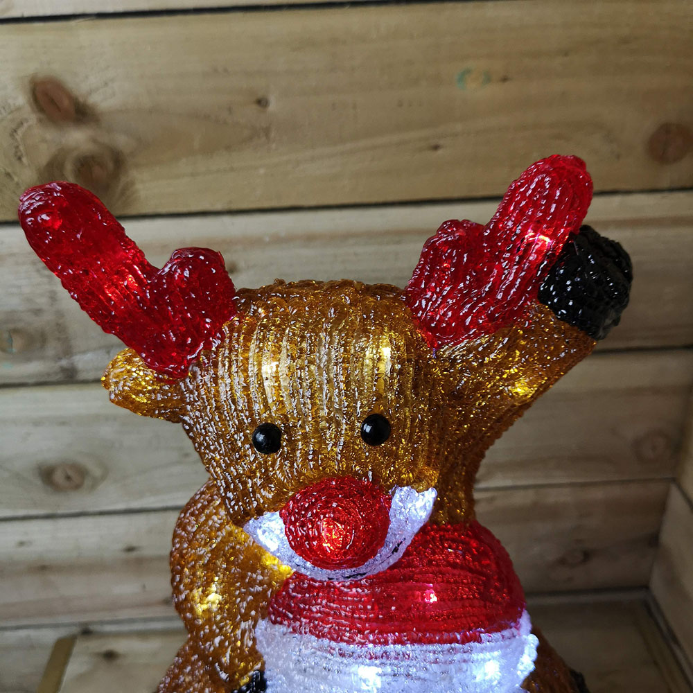 Samuel Alexander 60 Ice White LED Santa Snowman Reindeer Tower Christmas Decoration 60cm Image 7