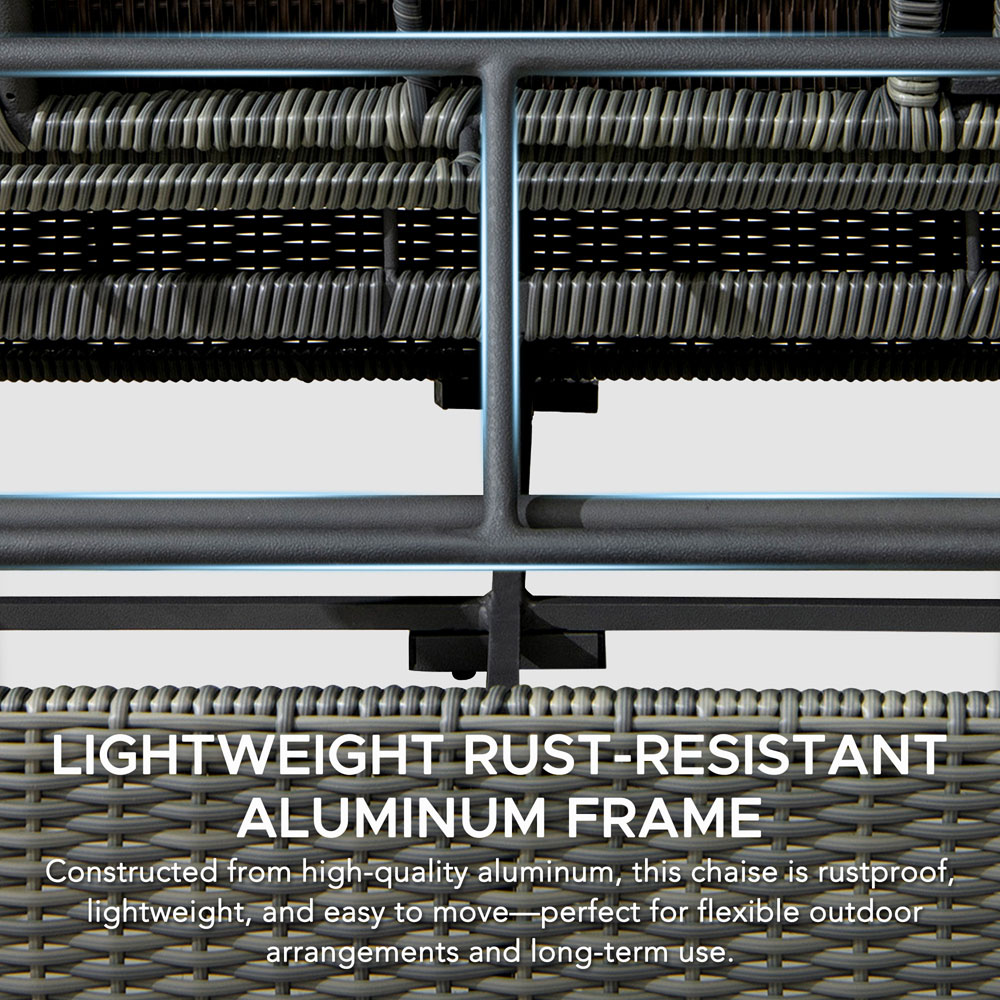 Sunjoy 2 Person Grey Patio Lounge Chair Image 4