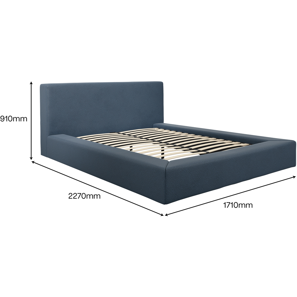 LPD Home Soho Ink Blue Double Weave Fabric Bed Image 7