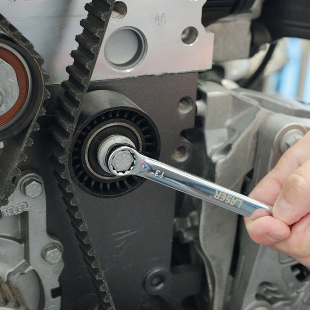 Laser 25 Piece 6-32mm Polished Finish Bi-Hex Combination Spanner Set Image 4